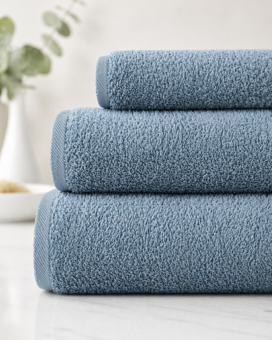 Basic Katoen - Badgoed - 550 GSM - Airy Blue
