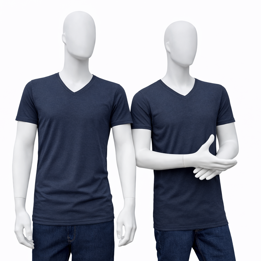 RELAKZ | ORGANISCH KATOEN | T-shirt Deep V-neck - Extra Lang (2-pack)