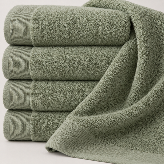 Luxe Katoen - Badgoed - 700 GSM - Fog Green