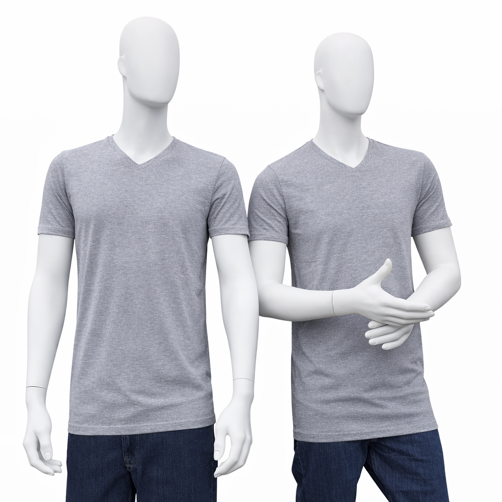 RELAKZ | BAMBOE KATOEN | T-shirt V-neck - Extra Lang (2-pack)