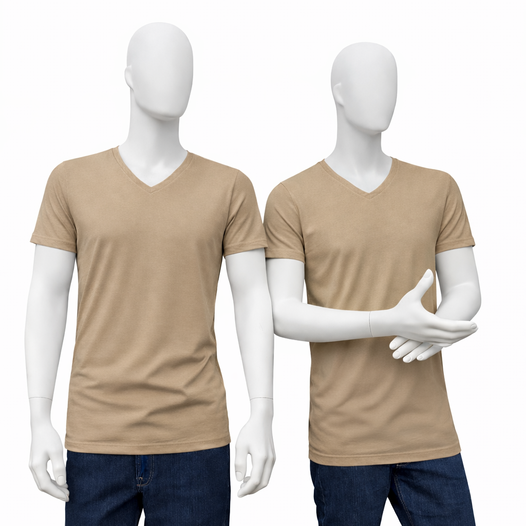 RELAKZ | ORGANISCH KATOEN | T-shirt Deep V-neck - Extra Lang (2-pack)