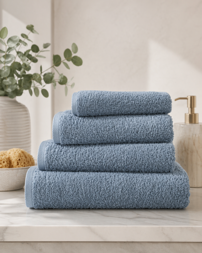 Basic Katoen - Badgoed - 550 GSM - Airy Blue