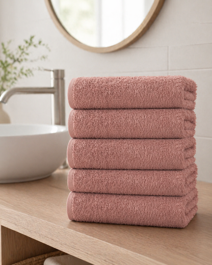 Basic Katoen - Badgoed - 550 GSM - Mellow Rose