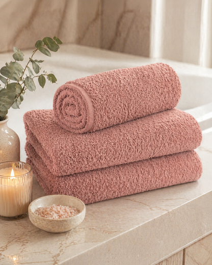 Basic Katoen - Badgoed - 550 GSM - Mellow Rose