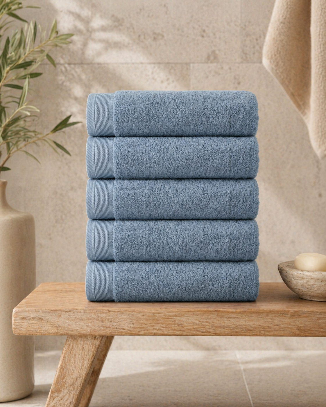 Luxe Katoen - Badgoed - 700 GSM-  Airy Blue