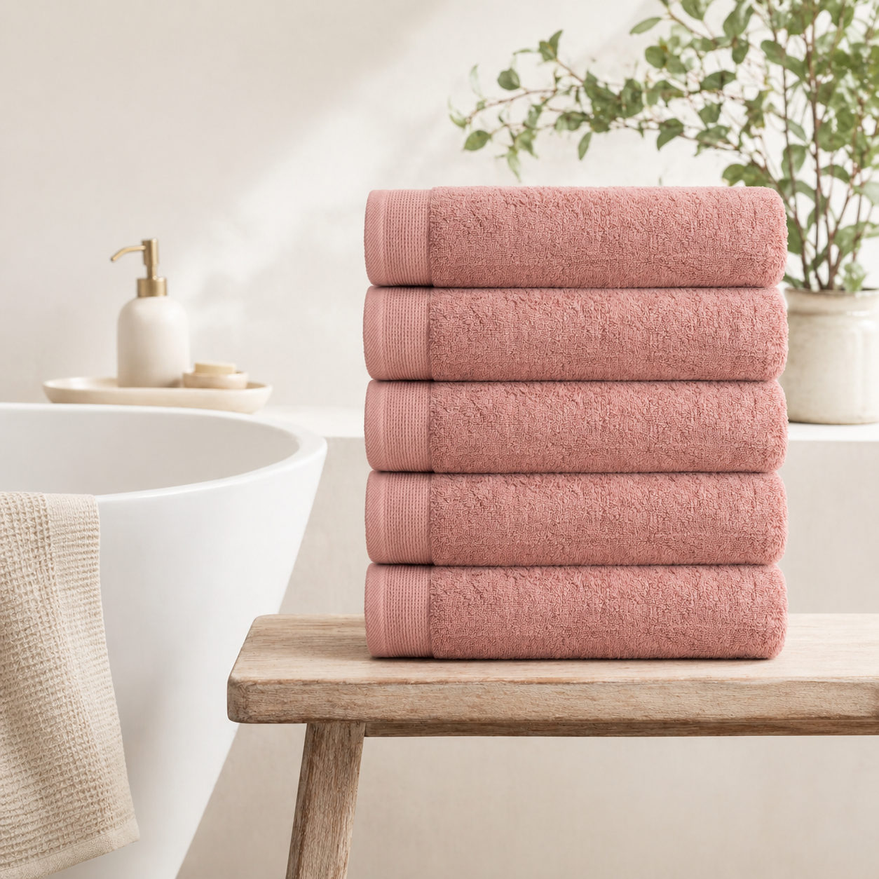 Luxe Katoen - Badgoed - 700 GSM - Mellow Rose
