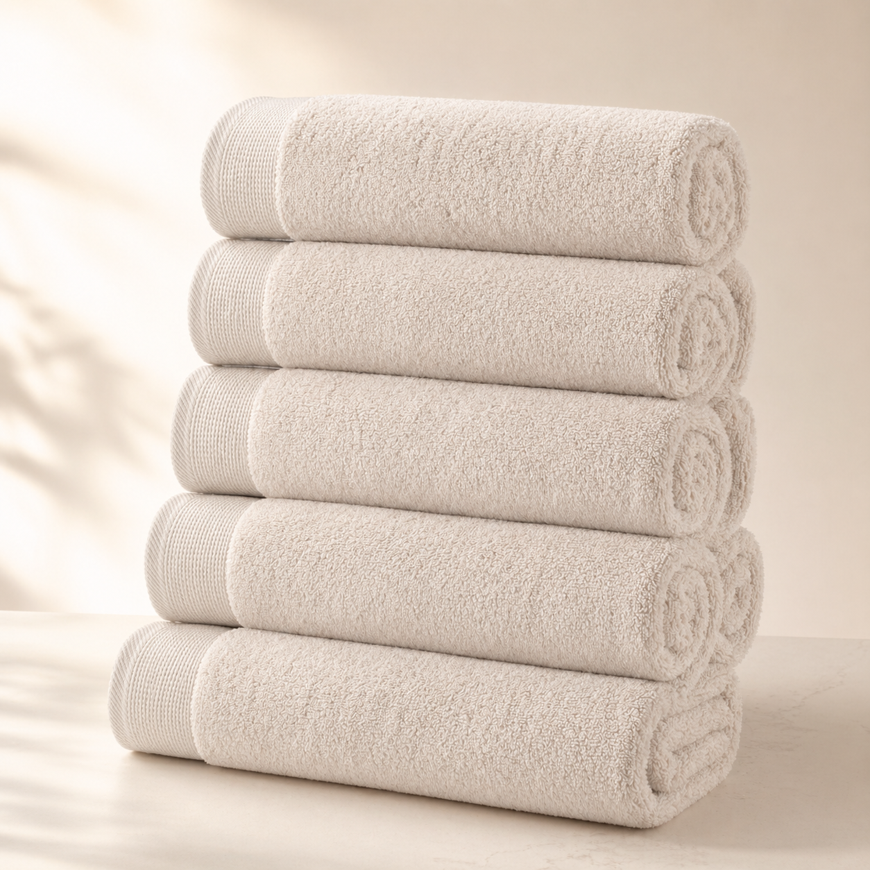 Luxe Katoen - Badgoed - 700 GSM -  Shell Beige