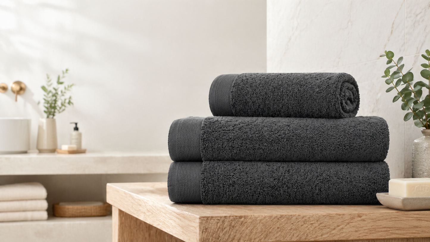 Luxe Katoen - Badgoed - 700 GSM -  Steel Grey