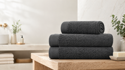 Luxe Katoen - Badgoed - 700 GSM -  Steel Grey