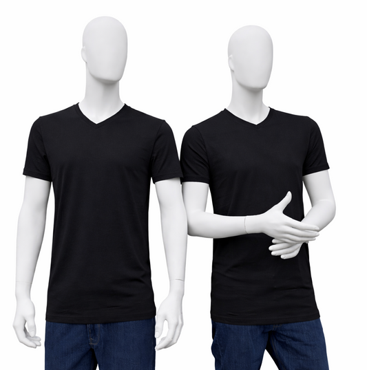 RELAKZ | BAMBOE KATOEN | T-shirt V-neck - Extra Lang (2-pack)