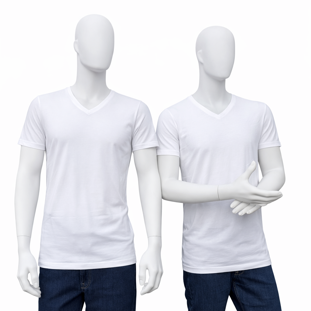 RELAKZ | ORGANISCH KATOEN | T-shirt Deep V-neck - Extra Lang (2-pack)
