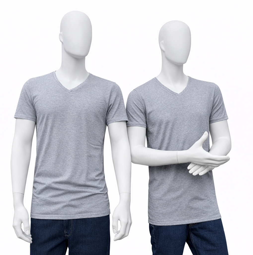RELAKZ | ORGANISCH KATOEN | T-shirt Deep V-neck - Extra Lang (2-pack)