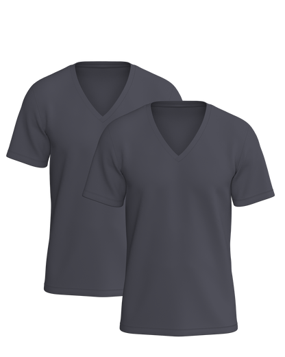 RELAKZ | BAMBOE KATOEN | T-shirt Deep V-neck (2-pack)