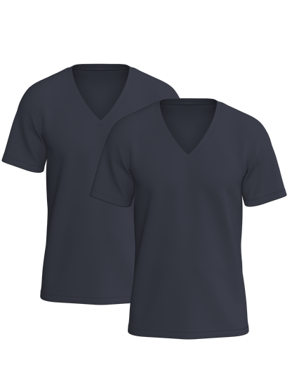 RELAKZ | BAMBOE KATOEN | T-shirt Deep V-neck (2-pack)