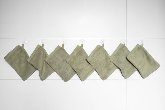 BASIC KATOEN | 550 gsm | Washand | Fog Green