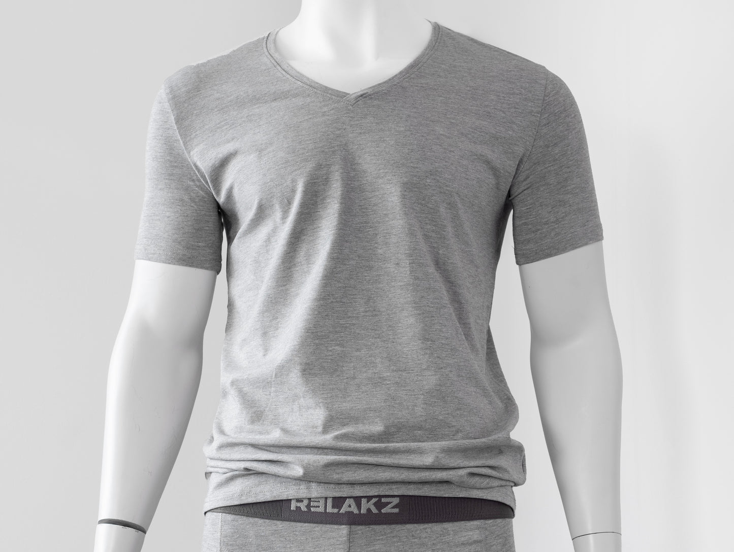 RELAKZ | BAMBOO COTTON | T-shirt Deep V-neck - Extra Long (2-pack)