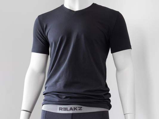 LENZING MODAL | T-shirt V-neck - Extra Long (2-pack)