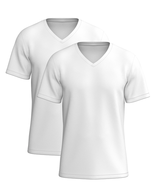 RELAKZ | ORGANISCH KATOEN | T-shirt V-neck - Extra Lang (2-pack)
