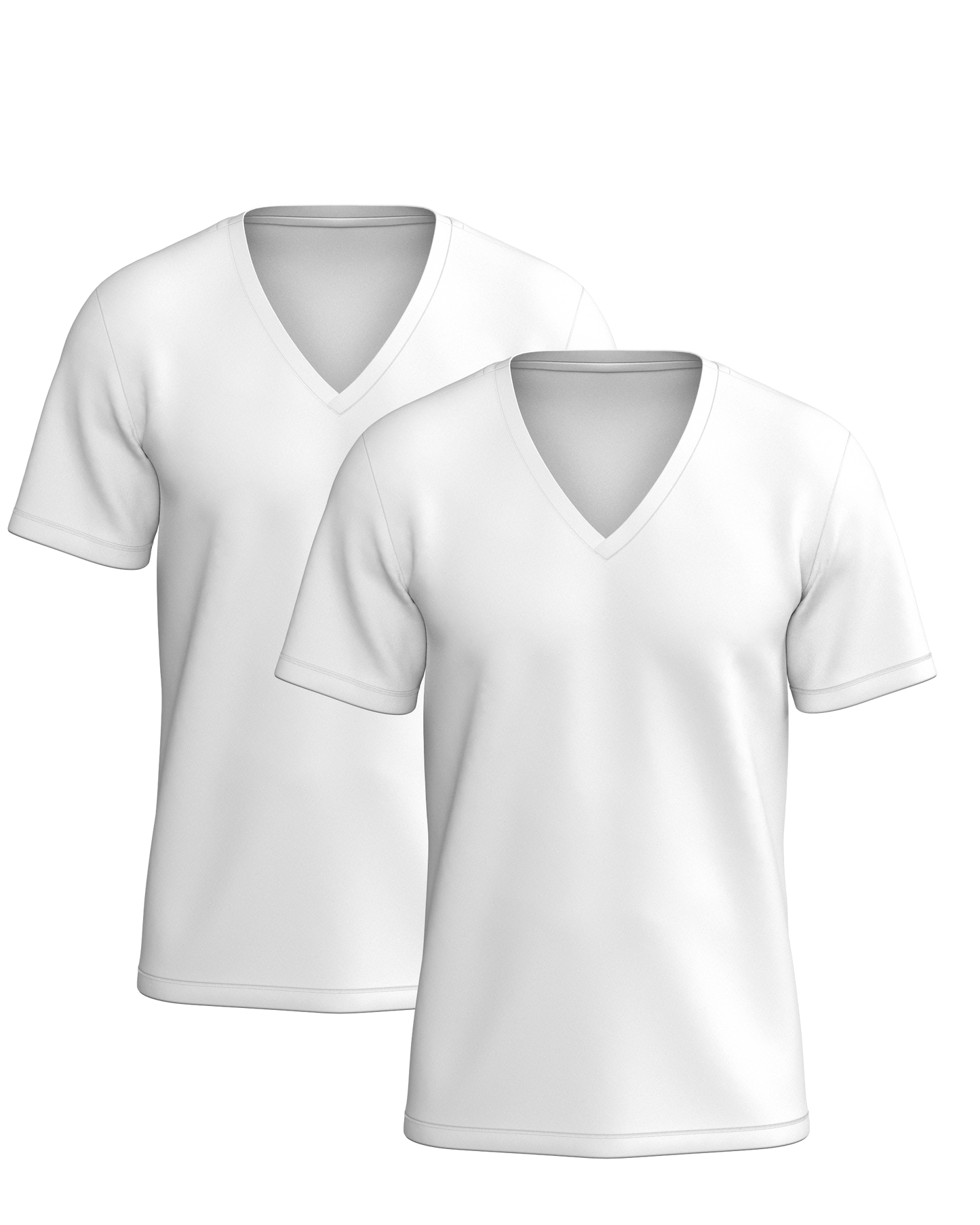 RELAKZ | BAMBOO COTTON | T-shirt Deep V-neck - Extra Long (2-pack)