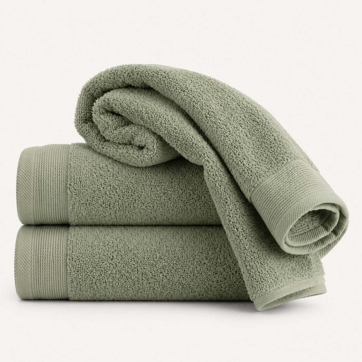 Luxe Katoen - Badgoed - 700 GSM - Fog Green